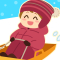 ルンルン雪道