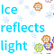 Ice reflects light