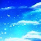 Blue rings in the glass sky
