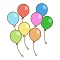 Balloons fly