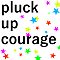 pluck up courage
